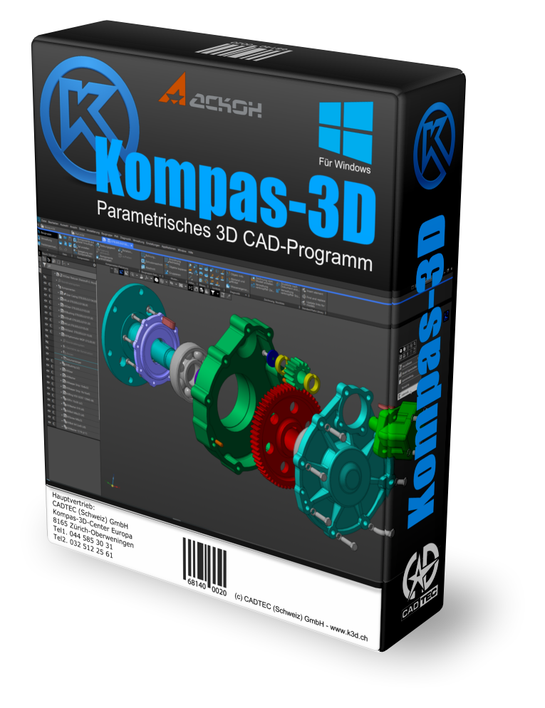 Kompas-3D Parametrische 3D und 2D CAD-Software